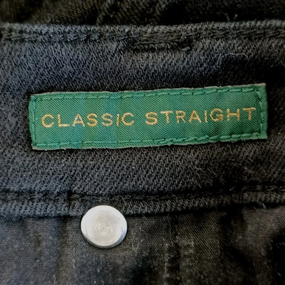 LRL Ralph Lauren Jeans‎ Co Classic Straight Black Denim Women Size 12